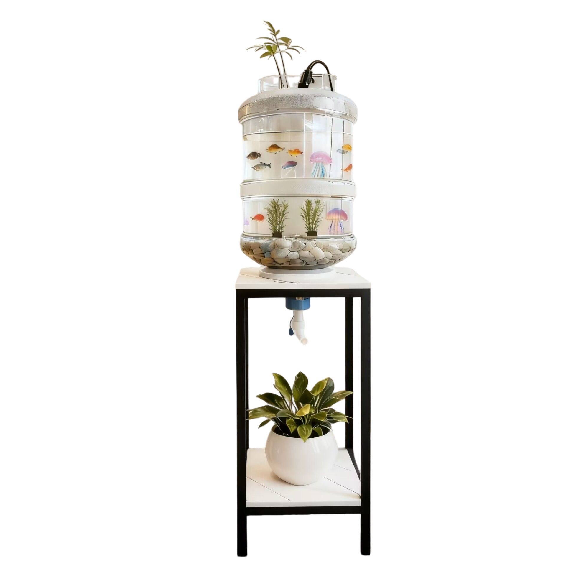 Eco Bucket Aquarium assembled product view